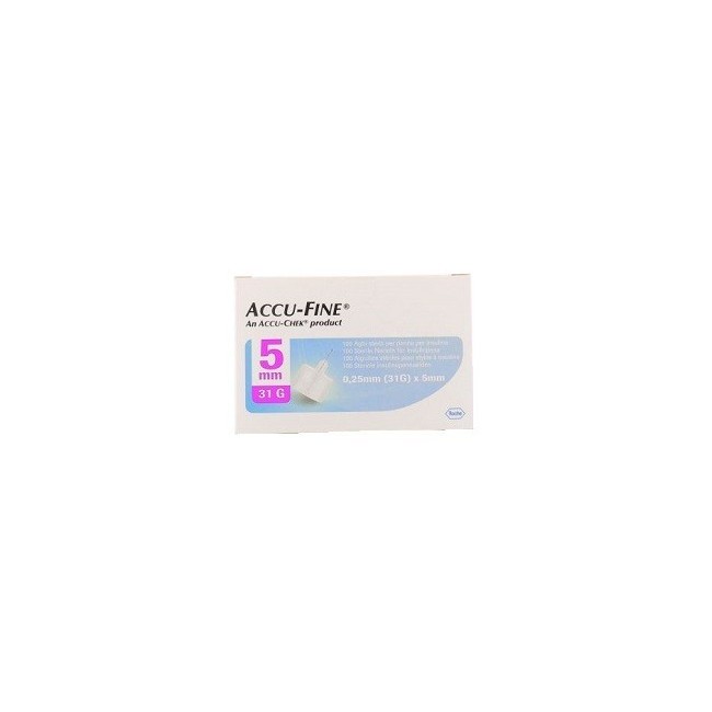 Ago Per Penna Da Insulina Accu-fine Pen Needle Accu-chek Gauge 31 X 5mm 100 Pezzi