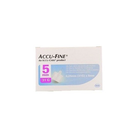 Ago Per Penna Da Insulina Accu-fine Pen Needle Accu-chek Gauge 31 X 5mm 100 Pezzi
