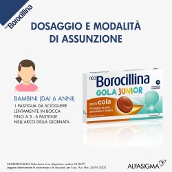 Neoborocillina Gola Junior 15 Pastiglie Gusto Cola