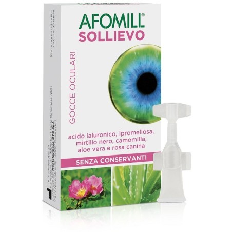 Afomill Sollievo Gocce Oculari Occhi 10 Fiale Da 0,5 Ml