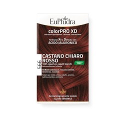 Euphidra Colorpro Gel Colorante Capelli Xd 566 Castano Chiaro Rosso 50 Ml + Attivante + Balsamo + Guanti