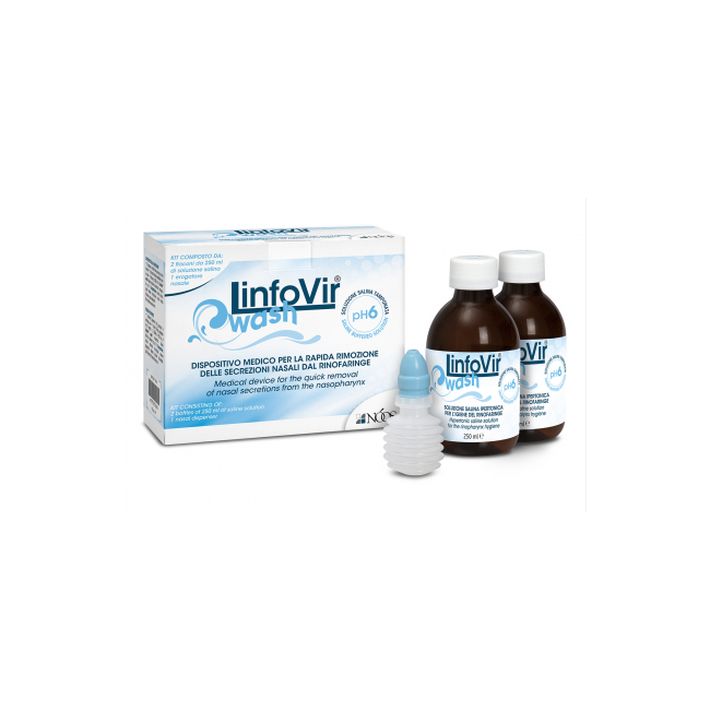 Soluzione Salina Isotonica Linfovir Isowash 8 Flaconi Da 60 Ml