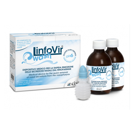 Soluzione Salina Isotonica Linfovir Isowash 8 Flaconi Da 60 Ml