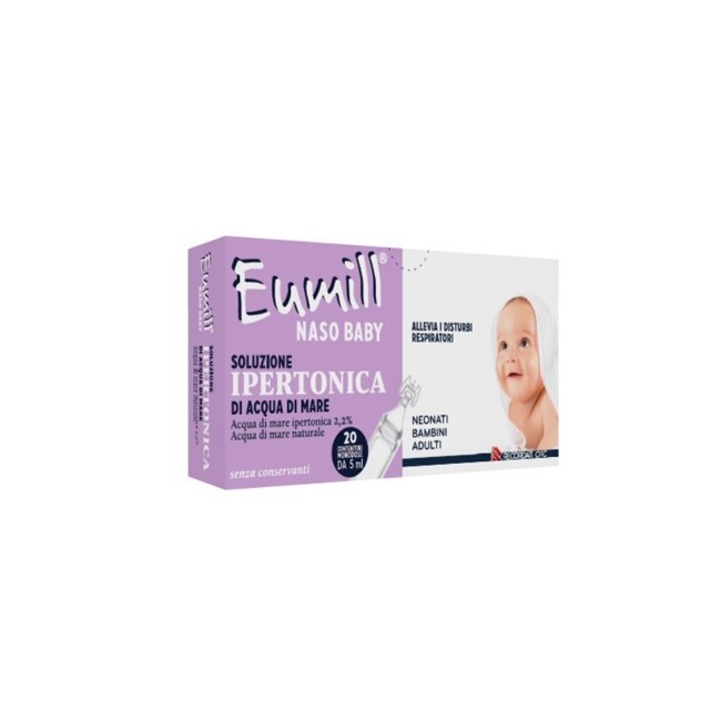 Eumill Naso Baby Soluzione Ipertonica 20 Contenitori Monodose 5 Ml