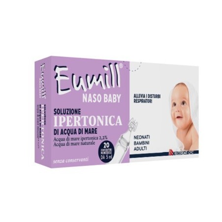 Eumill Naso Baby Soluzione Ipertonica 20 Contenitori Monodose 5 Ml