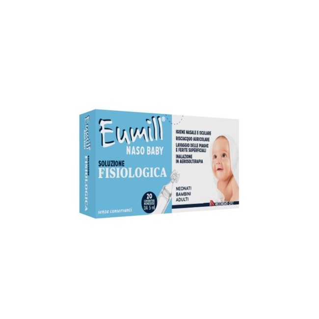 Eumill Naso Baby Soluzione Fisiologica 20 Contenitori Monodose 5 Ml