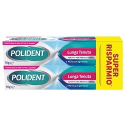Adesivo Protesi Dentali Polident Lunga Tenuta 2 Tubetti X 70 G