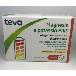 Magnesio Potassio Plus Teva 24 Bustine Senza Zuccheri Aroma Agrumi Magnesio Potassio Plus Teva 24 Bustine Senza Zuccheri Aroma Agrumi
