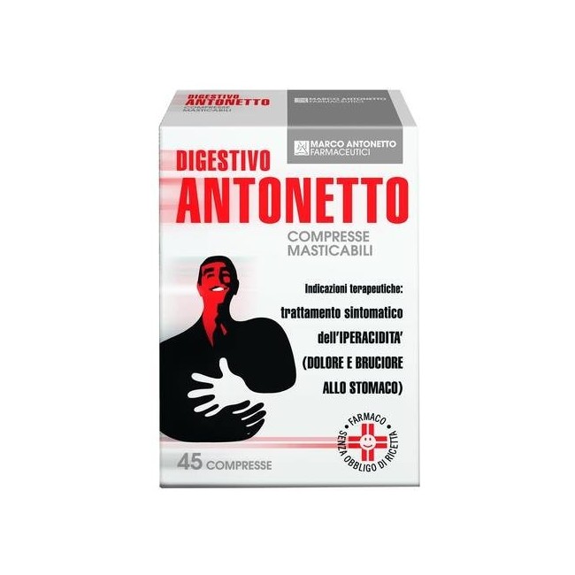 Digestivo Antonetto Acidita' E Reflusso 40 Compresse Masticabili
