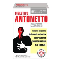 Digestivo Antonetto Acidita' E Reflusso Crema Al Limone 40 Compresse Masticabili