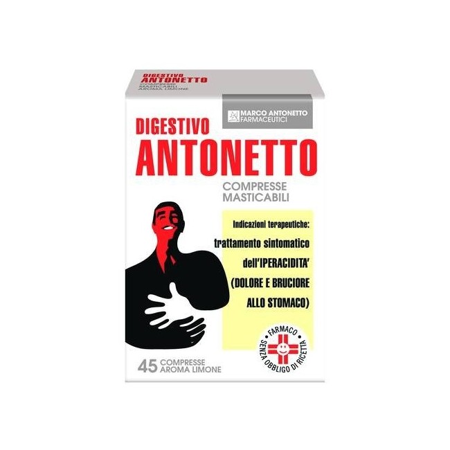 Digestivo Antonetto Acidita' E Reflusso Crema Al Limone 40 Compresse Masticabili