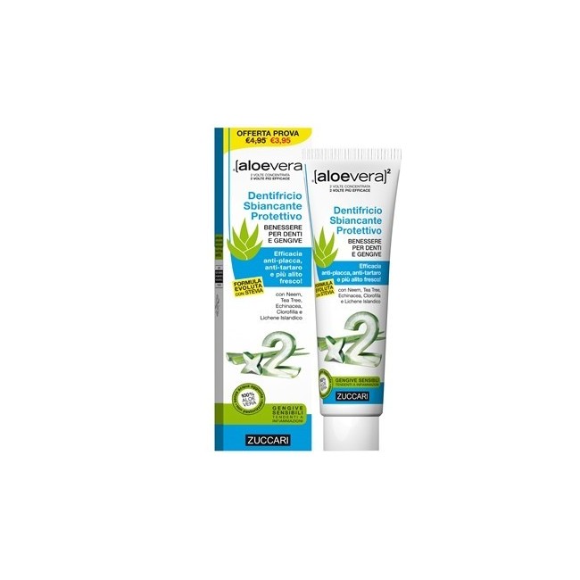 Aloevera2 Dentifricio Sbiancante Protettivo Con Stevia 100 Ml