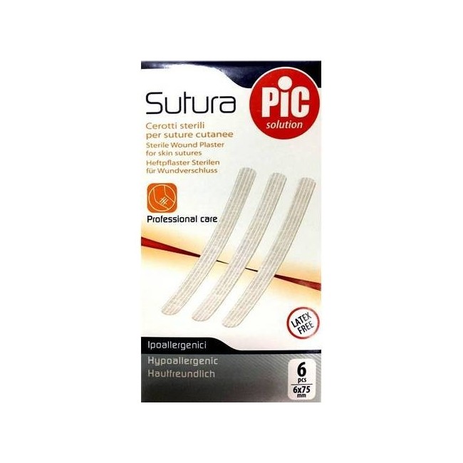 Cerotto Per Sutura Pic Solution 6 X 75 Mm 6 Pezzi