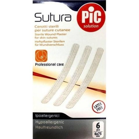 Cerotto Per Sutura Pic Solution 6 X 75 Mm 6 Pezzi