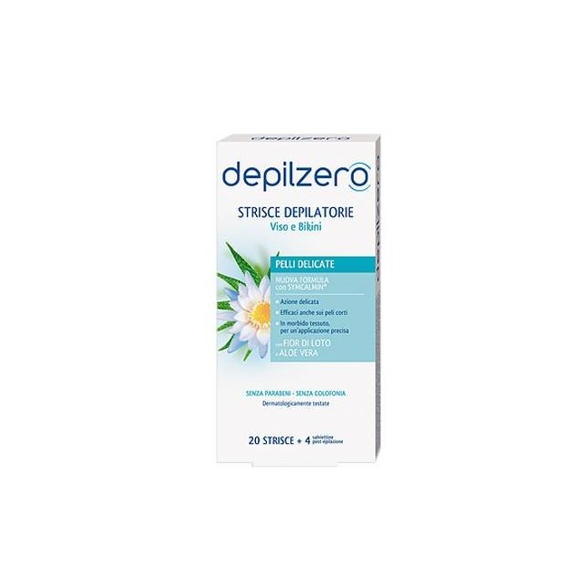 Depilzero Strisce Viso E Bikini 20 Pezzi