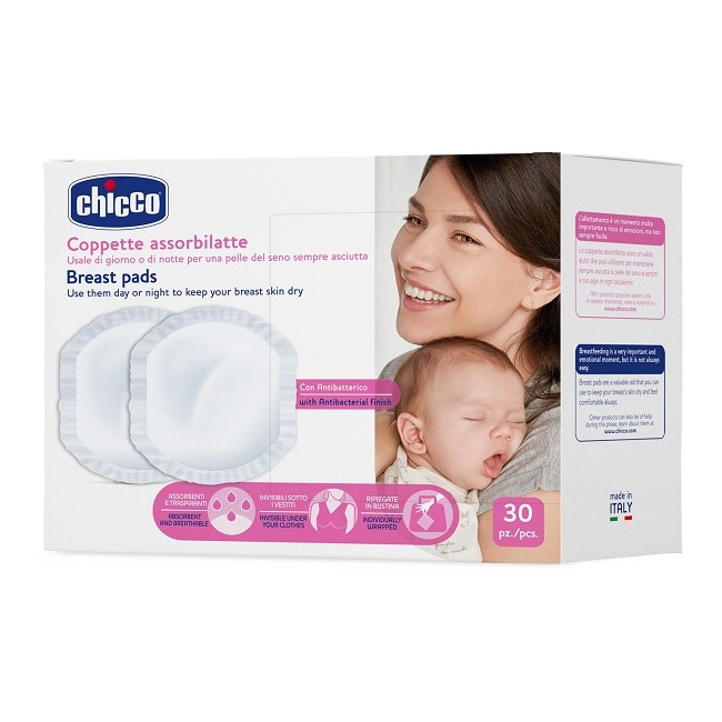 Chicco Coppetta Assorbilatte Antibatterica 30 Pezzi Chicco Coppetta Assorbilatte Antibatterica 30 Pezzi