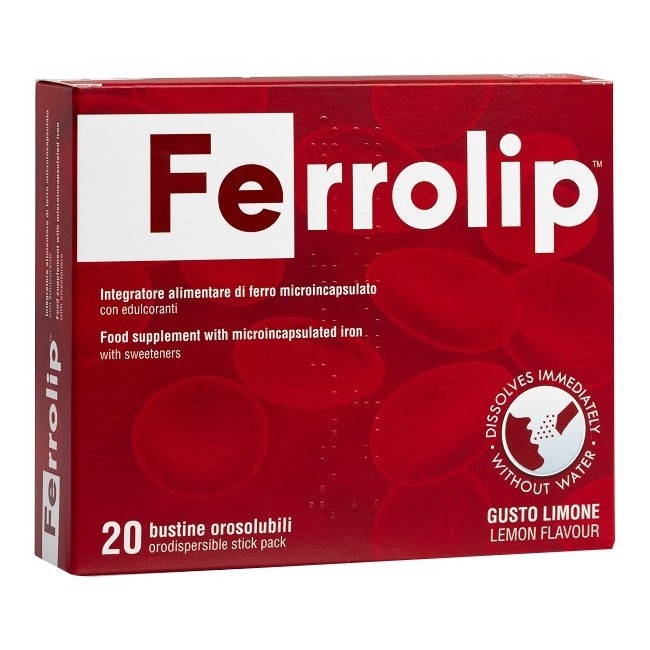 Ferrolip 20 Bustine Orosolubili Gusto Limone