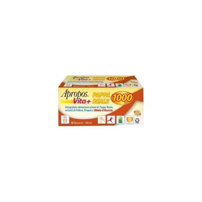 Apropos Vita+ Pappa Reale 1000mg 10 Flaconcini Da 10 Ml