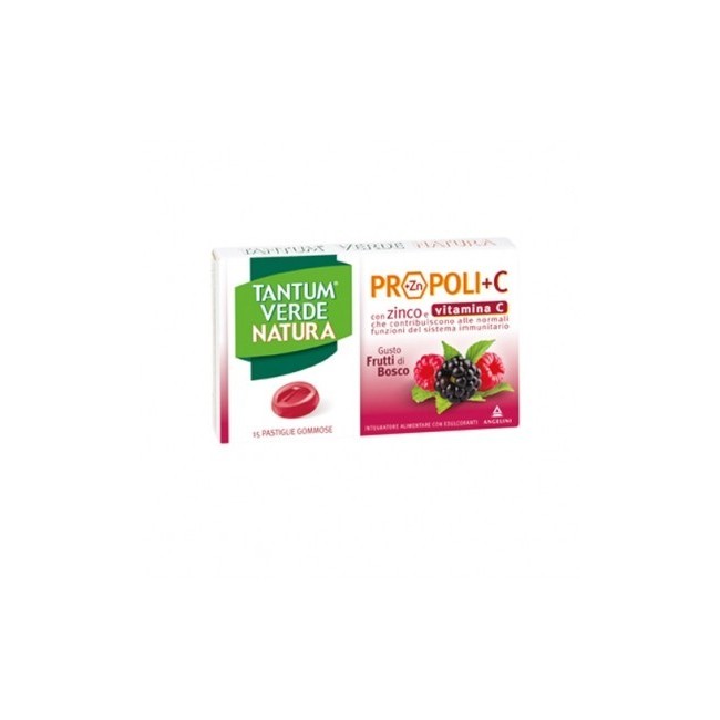 Tantum Verde Natura Propoli+c Con Zinco E Vitamina C 15 Pastiglie Gommose Gusto Frutti Di Bosco Tantum Verde Natura Propoli+c Con Zinco E Vitamina C 15 Pastiglie Gommose Gusto Frutti Di Bosco