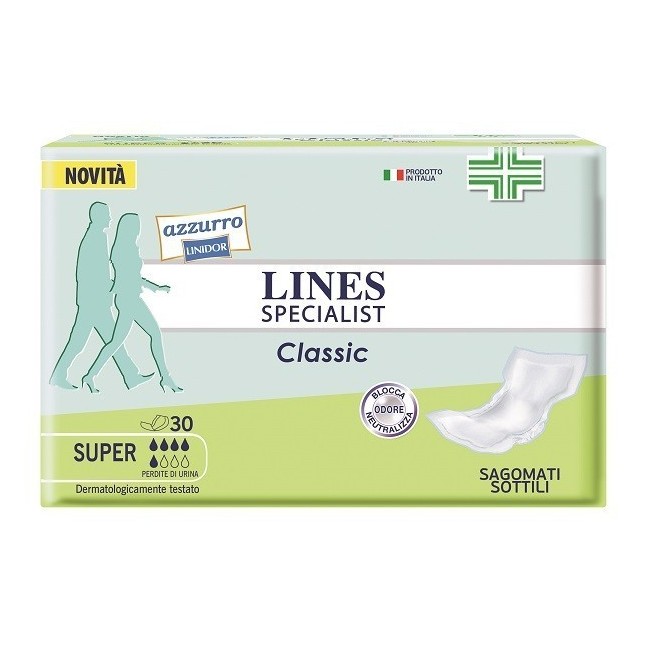 Pannolone Lines Specialist Derma Sagomato Anatomico Super 30 Pezzi