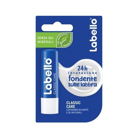 Labello Classic Care Stick 24h Idratazione Fondente Sulle Labbra 5,5 Ml