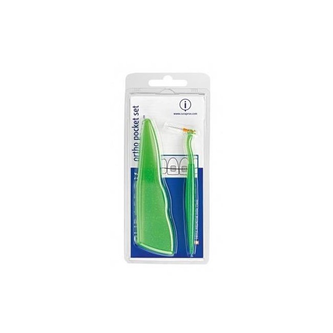 Curaprox Capsule Ortho Pocket Set 1 Set Composto Da 1 Supporto Uhs 451+ Capsule Scovolini 07/14/18+1 Barretta Cera Ortodontica