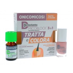 Dermovitamina Micoblock 3 In 1 Tratta E Colora Soluzione Ungueale 7 Ml + Smalto Idratante Traspirante 5 Ml
