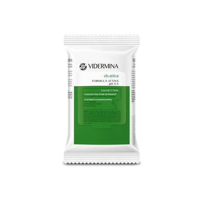 Vidermina Clx Attiva 15 Salviette Intime Detergenti