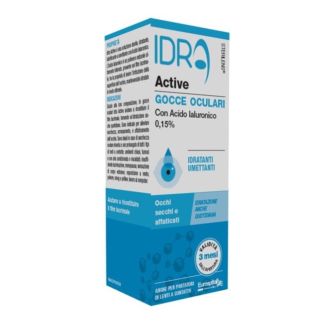 Gocce Oculari Sterilens Idra Active 10 Ml Con Acido Ialuronico 0,15%