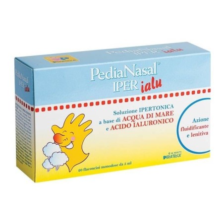 Pedianasal Iper Soluzione Ipertonica Con Acido Ialuronico 20 Flaconcini Monodose Da 5 Ml