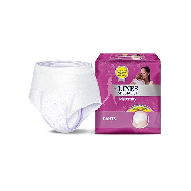 Lines Specialist Maternity Mutandina Assorbente Per Perdite Post Parto Misura Medium 12 Pezzi