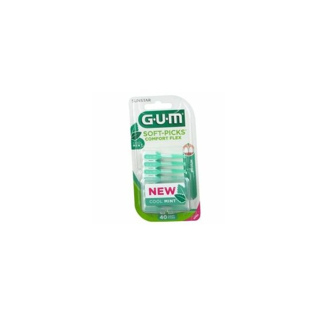 Gum Soft Pick Comfort Flex Cool Mint Regular Scovolini 40 Pezzi Gum Soft Pick Comfort Flex Cool Mint Regular Scovolini 40 Pezzi