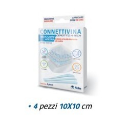 Cerotto Connettivina Hitech 10 X 10 Cm 4 Pezzi
