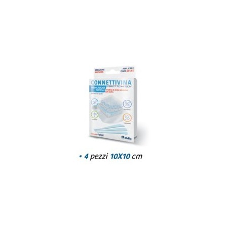 Cerotto Connettivina Hitech 10 X 10 Cm 4 Pezzi