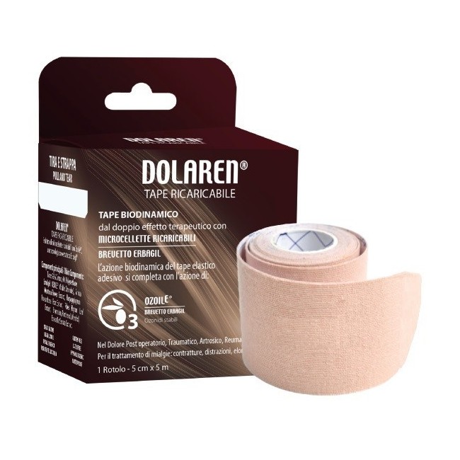 Dolaren Tape Ricaricabile Cerotto Terapeutico Beige Cm 5x5 M In Rotolo