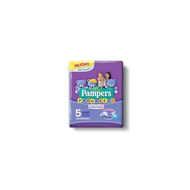 Pampers Progressi Junior Pannolino 5 11-25kg 19 Pezzi Pampers Progressi Junior Pannolino 5 11-25kg 19 Pezzi