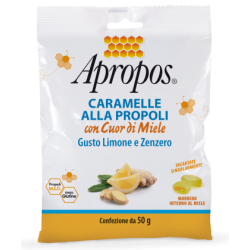 Apropos Caramelle Dure Limone/zenzero Cuor Di Miele 50 G