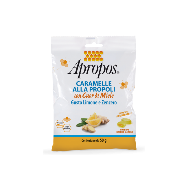 Apropos Caramelle Dure Limone/zenzero Cuor Di Miele 50 G