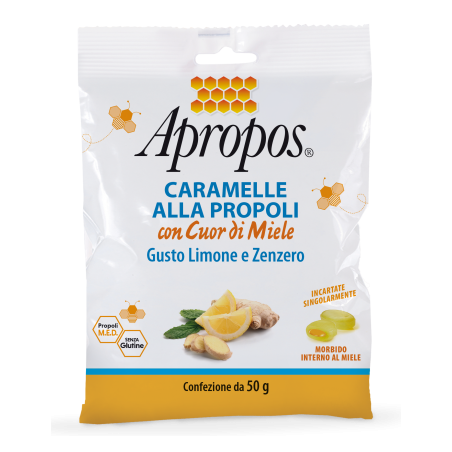 Apropos Caramelle Dure Limone/zenzero Cuor Di Miele 50 G