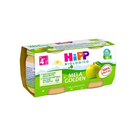 Hipp Bio Omogeneizzato Mela Golden 2 X 80 G