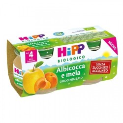 Hipp Bio Omogeneizzato Albicocca/mela 2x80 G