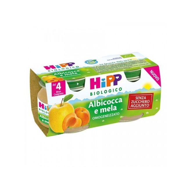 Hipp Bio Omogeneizzato Albicocca/mela 2x80 G