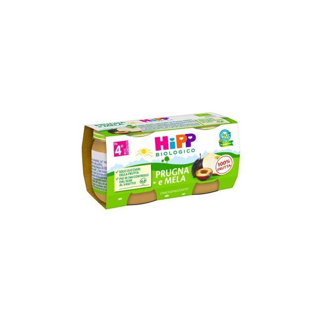 Hipp Bio Omogeneizzato Prugna E Mela 2 X 80 G