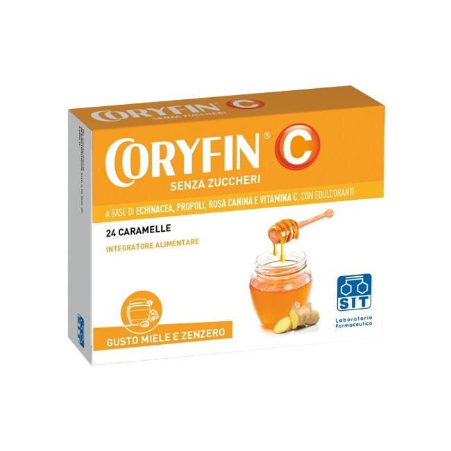 Coryfin C Senza Zucchero Miele Zenzero 24 Caramelle