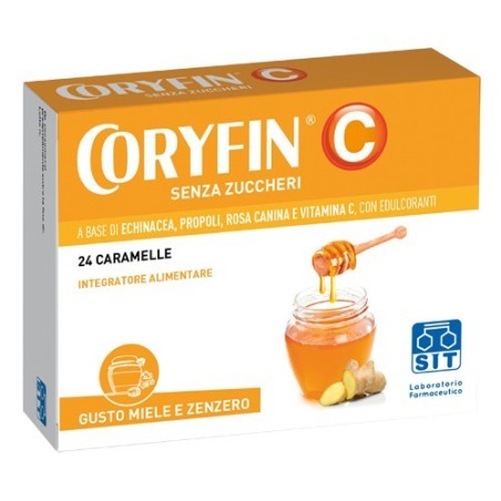 Coryfin C Senza Zucchero Miele Zenzero 24 Caramelle