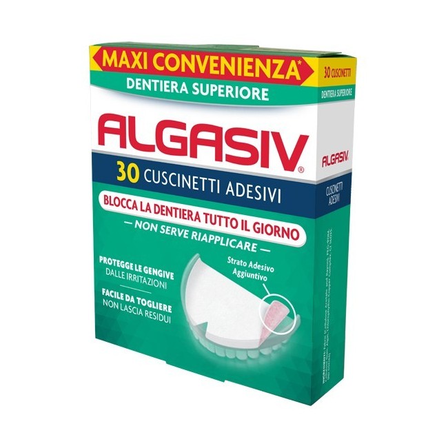 Algasiv Adesivo Per Protesi Dentaria Superiore 30 Pezzi
