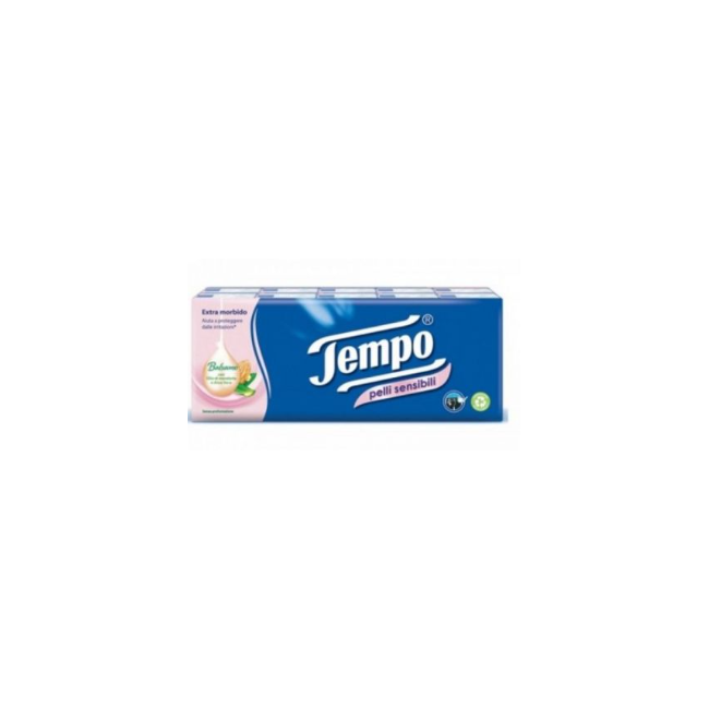 Tempo Fazzoletti Pelli Sensibili 10x9 Pezzi Tempo Fazzoletti Pelli Sensibili 10x9 Pezzi