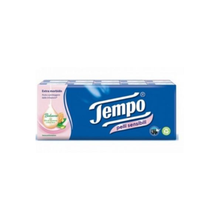 Tempo Fazzoletti Pelli Sensibili 10x9 Pezzi