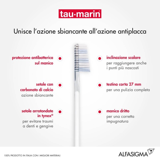 Taumarin Spazzolino Professional White Con Antibatterico Taumarin Spazzolino Professional White Con Antibatterico