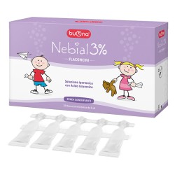 Nebial Flaconcini Soluzione Salina Ipertonica Di Sodio Cloruro Al 3% Con Acido Ialuronico 20x5 Ml